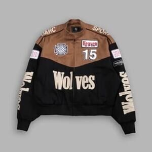 DARC SPORT FRONTIER RACING JACKET BROWN AND BLACK SIZE LARGE
